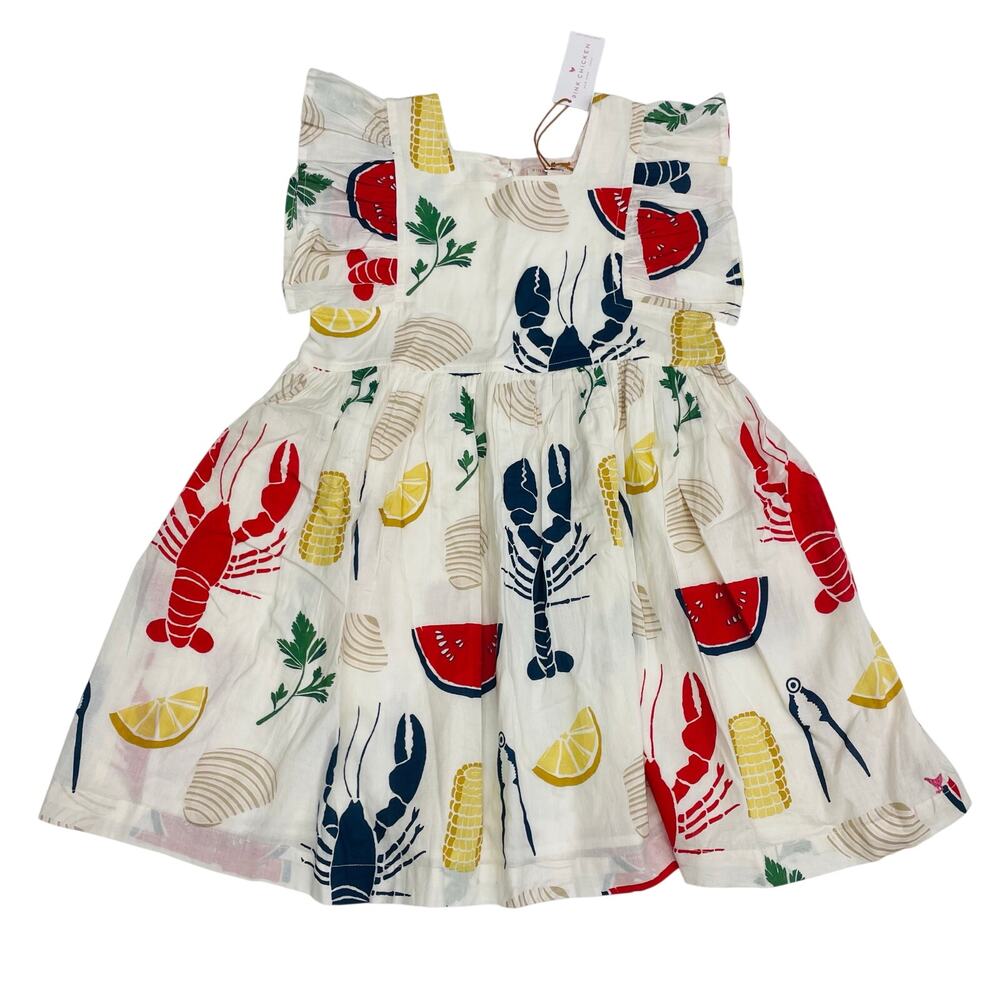 NWT Pink Chicken 12Y Clam Bake Elsie Dress